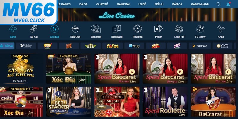 Casino MV66 phát triển theo xu hướng hiện đại rất thú vị