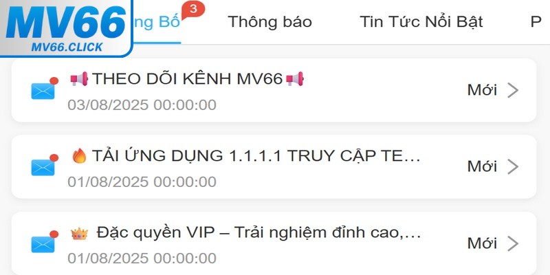 Truy cập vào chính xác vào đường link vào MV66