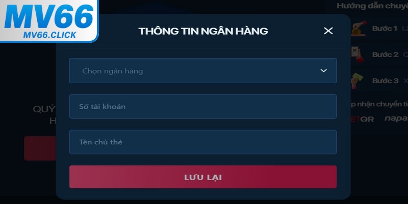 Nạp tiền MV66 được thực hiện một cách đơn giản, tiện lợi nhất